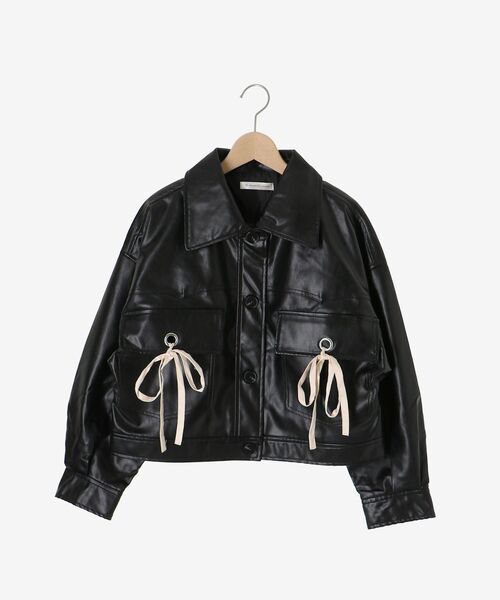 MAJESTIC LEGON(マジェスティックレゴン)の「2wayリボンステンカラーブルゾン(ブルゾン・レディース・ブラック/ブラウン/キャメル/ブラウン系その他2・MEDIUM/SMALL)」の9枚目の写真