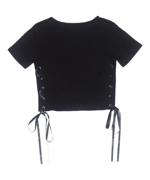ANAP(アナップ)の「サイド レースアップ リボン リブ トップス Tシャツ(Tシャツ/カットソー・レディース・ホワイト/ブラック/グレー・FREE)」の15枚目の写真