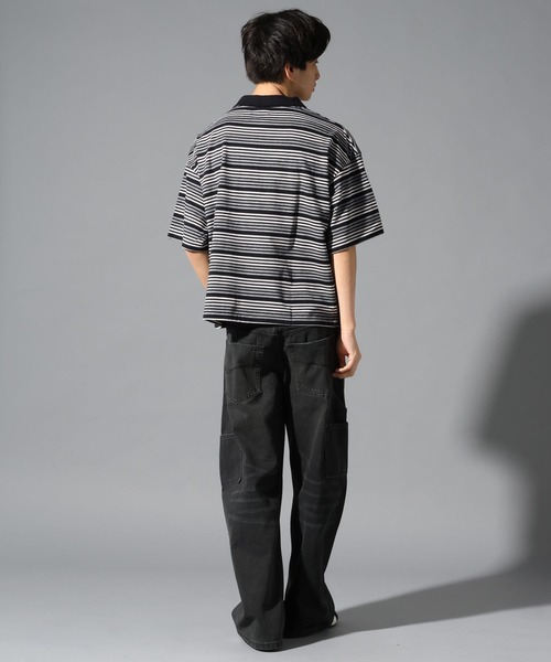 3.3 Field Trip (3.3フィールドトリップ)の「3.3 Field Trip/マルチボーダーカラーT(Tシャツ/カットソー・メンズ・ブラック/ボルドー・LARGE/MEDIUM)」の7枚目の写真
