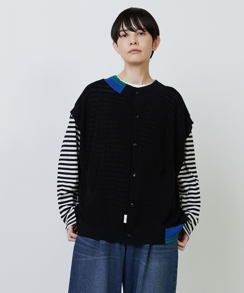 FRAPBOIS(フラボア)の「ニットベスト(ベスト・レディース・ブラック/グリーン・1/2)」の17枚目の写真