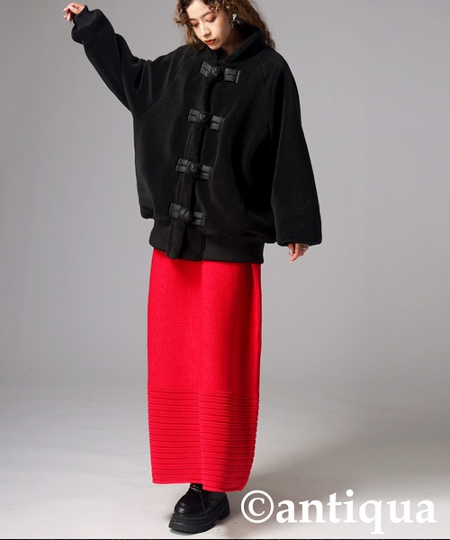 antiqua(アンティカ)の「チャイナボタンボアジャケット(その他アウター・レディース・ブラック・ONESIZE)」の5枚目の写真