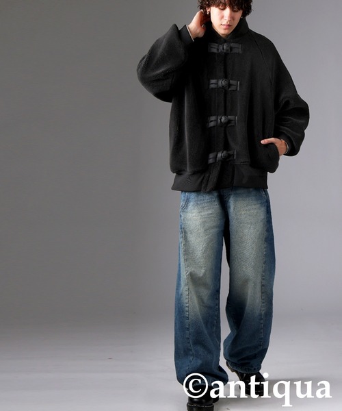 antiqua(アンティカ)の「チャイナボタンボアジャケット(その他アウター・レディース・ブラック・ONESIZE)」の7枚目の写真