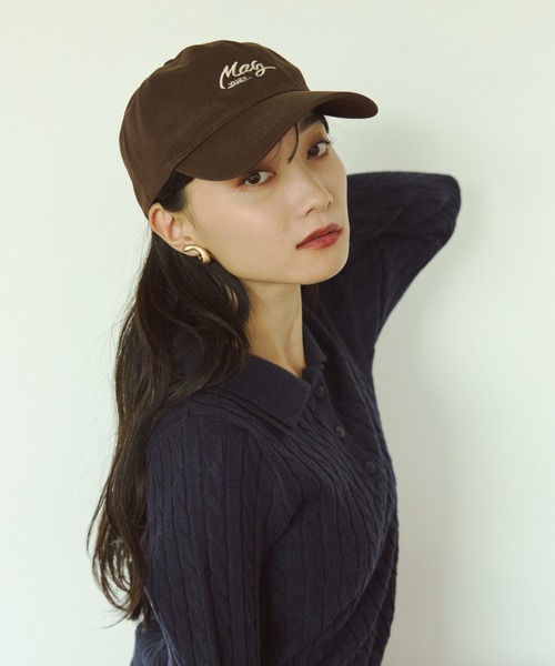 VANNIE U(ヴァニーユー)の「バイカラーロゴ刺繍キャップ(キャップ・レディース・アイボリー/ブラック/ブラウン・FREE)」の13枚目の写真