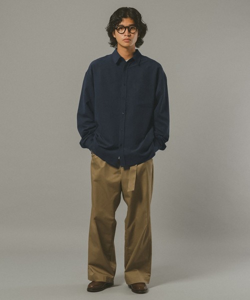 RAGEBLUE(レイジブルー)の「シルキータッチ/オーバーサイズシャツ(シャツ/ブラウス・メンズ・ネイビー/ベージュ/ピンク・MEDIUM/LARGE)」の14枚目の写真