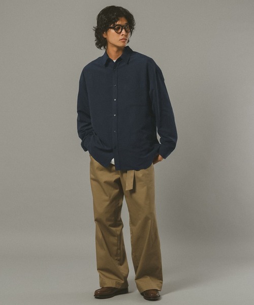 RAGEBLUE(レイジブルー)の「シルキータッチ/オーバーサイズシャツ(シャツ/ブラウス・メンズ・ネイビー/ベージュ/ピンク・MEDIUM/LARGE)」の15枚目の写真