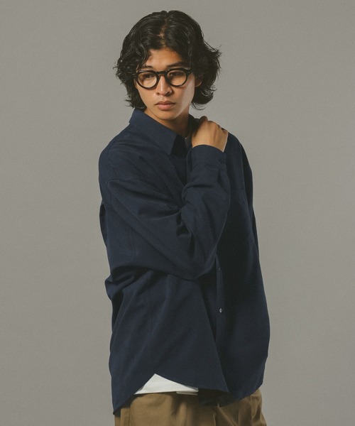 RAGEBLUE(レイジブルー)の「シルキータッチ/オーバーサイズシャツ(シャツ/ブラウス・メンズ・ネイビー/ベージュ/ピンク・MEDIUM/LARGE)」の17枚目の写真