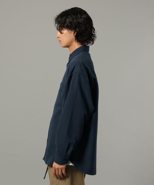 RAGEBLUE(レイジブルー)の「シルキータッチ/オーバーサイズシャツ(シャツ/ブラウス・メンズ・ネイビー/ベージュ/ピンク・MEDIUM/LARGE)」の18枚目の写真