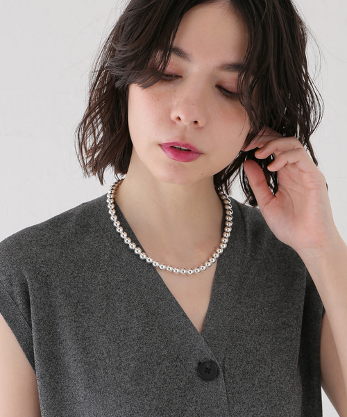 ERICKA NICOLAS BEGAY】NAVAJO PEARL 8mm 45：ネックレス（ネックレス