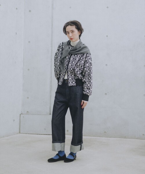 B:MING by BEAMS(ビーミングバイビームス)の「プリント キルト ブルゾン(ブルゾン・レディース・ホワイト系その他5/ブラック・SMALL/MEDIUM)」の4枚目の写真