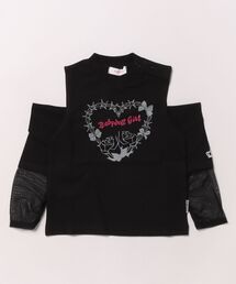 BABYDOLL（ベビードール）の「肩だし メッシュ重ね着風ロンT 0937K（Tシャツ/カットソー・キッズ）」