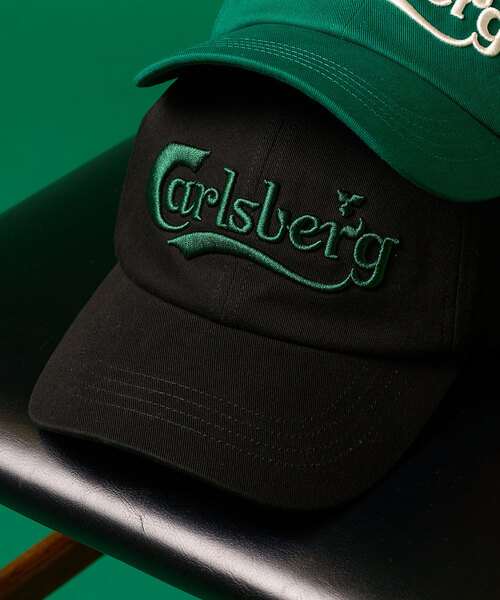 417 EDIFICE(フォーワンセブンエディフィス)の「《追加》CARLSBERG × 417 3DLOGO キャップ(キャップ・メンズ・ブラック/グリーン・FREE)」の1枚目の写真