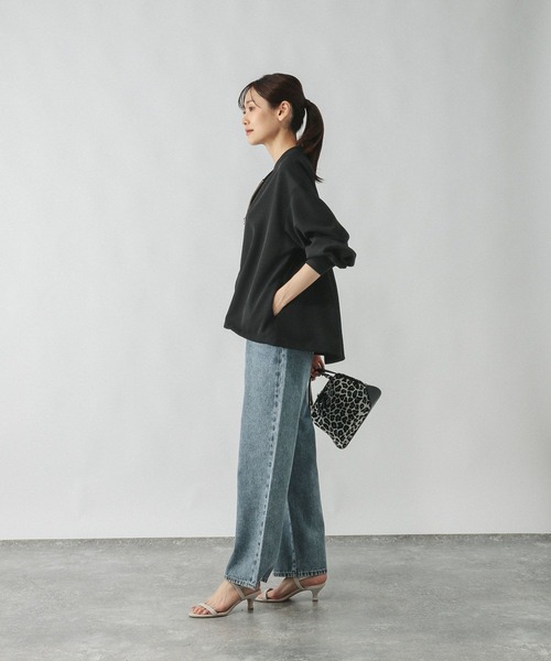 GLOBAL WORK(グローバルワーク)の「WクロスZIPブルゾン/576803(ブルゾン・レディース・ブラック/モカ・MEDIUM/LARGE)」の5枚目の写真