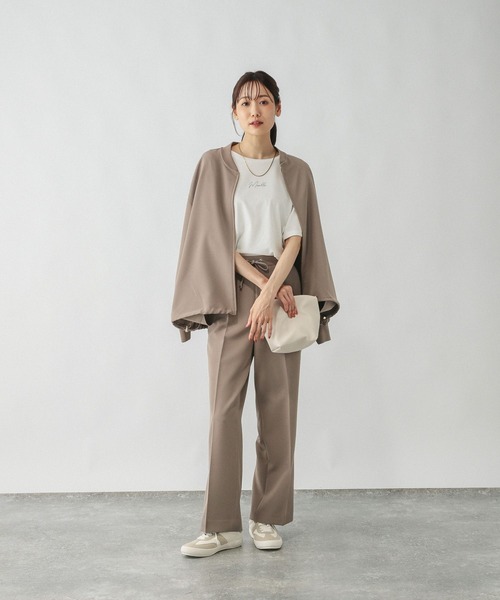 GLOBAL WORK(グローバルワーク)の「WクロスZIPブルゾン/576803(ブルゾン・レディース・ブラック/モカ・MEDIUM/LARGE)」の8枚目の写真
