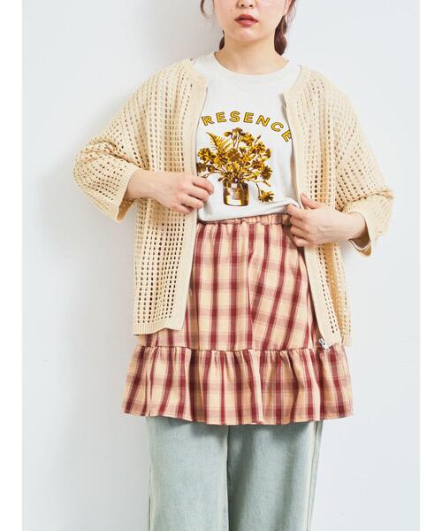 SM2（エスエムツー）の「メッシュ編みZIPカーディガン（カーディガン/ボレロ・レディース・グリーン/ブラック/クリーム・F）」の3枚目の写真