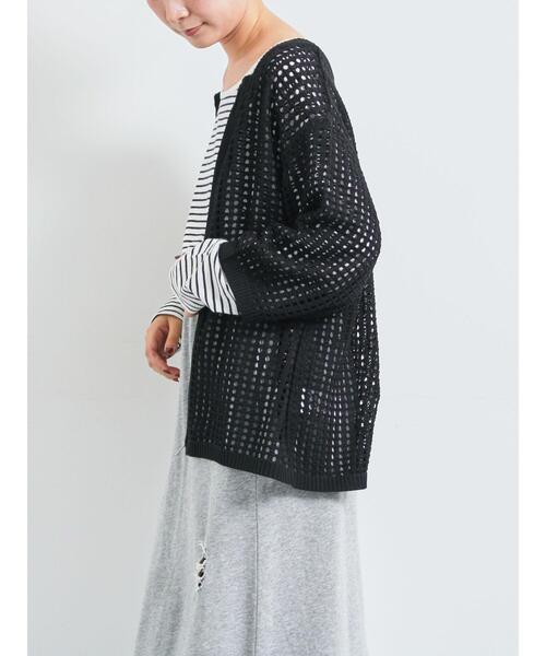 SM2（エスエムツー）の「メッシュ編みZIPカーディガン（カーディガン/ボレロ・レディース・グリーン/ブラック/クリーム・F）」の20枚目の写真