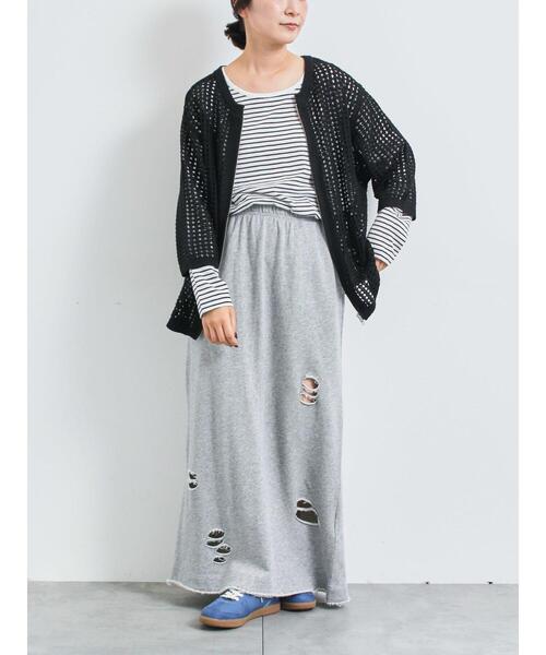 SM2（エスエムツー）の「メッシュ編みZIPカーディガン（カーディガン/ボレロ・レディース・グリーン/ブラック/クリーム・F）」の22枚目の写真