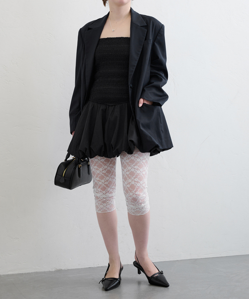 U by SPICK&SPAN(ユーバイスピックアンドスパン)の「オーバーミドルジャケット(テーラードジャケット・レディース・グレー/ネイビー・36/38)」の17枚目の写真