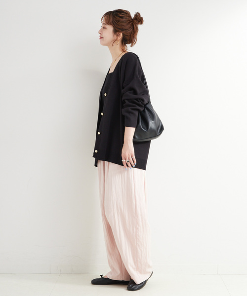 B.C STOCK(ベーセーストック)の「手洗い可 / スムースニットカーディガン(カーディガン/ボレロ・レディース・ライトブルー/ブラック/ブラウン・FREE)」の6枚目の写真