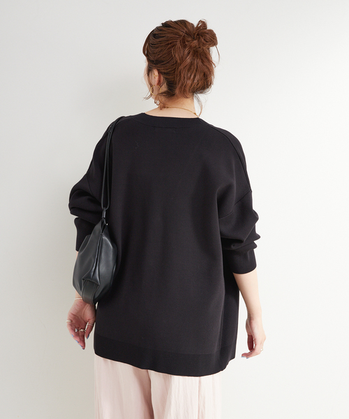 B.C STOCK(ベーセーストック)の「手洗い可 / スムースニットカーディガン(カーディガン/ボレロ・レディース・ライトブルー/ブラック/ブラウン・FREE)」の11枚目の写真