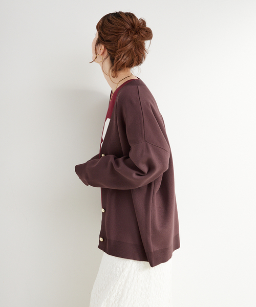 B.C STOCK(ベーセーストック)の「手洗い可 / スムースニットカーディガン(カーディガン/ボレロ・レディース・ライトブルー/ブラック/ブラウン・FREE)」の18枚目の写真