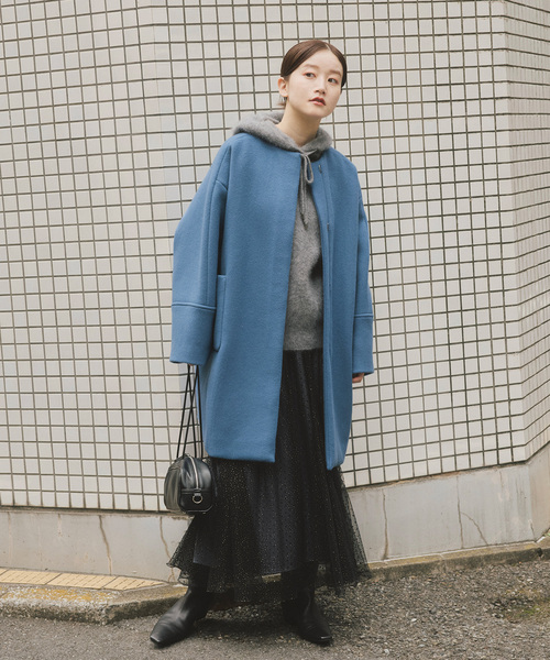 IENA（イエナ）の「ロングスリットノーカラーコート◇（ノーカラー