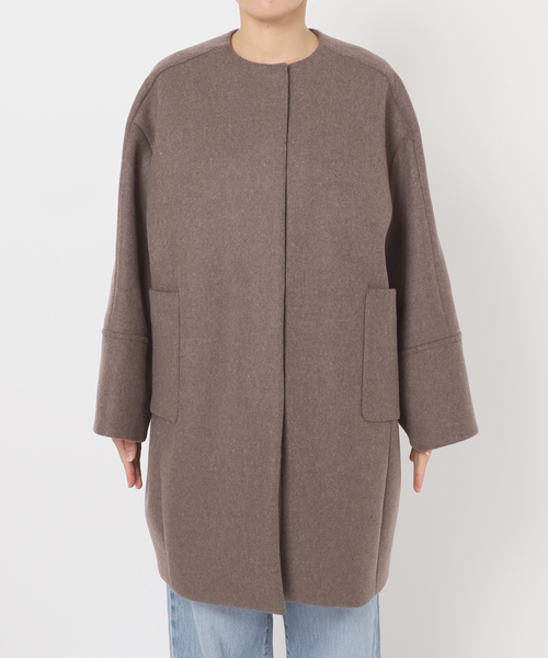 セール】Super140 フォルムコート（ノーカラーコート）｜IENA（イエナ