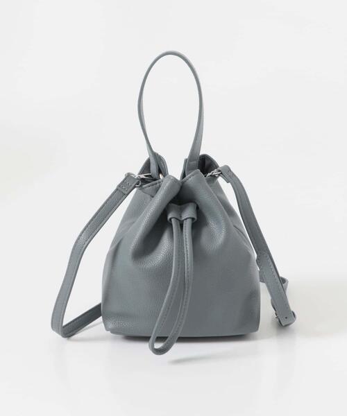 URBAN RESEARCH DOORS(アーバンリサーチドアーズ)の「2WAYシボ巾着ショルダーバッグ(ショルダーバッグ・レディース・ブラック/ブルー・ONE)」の8枚目の写真