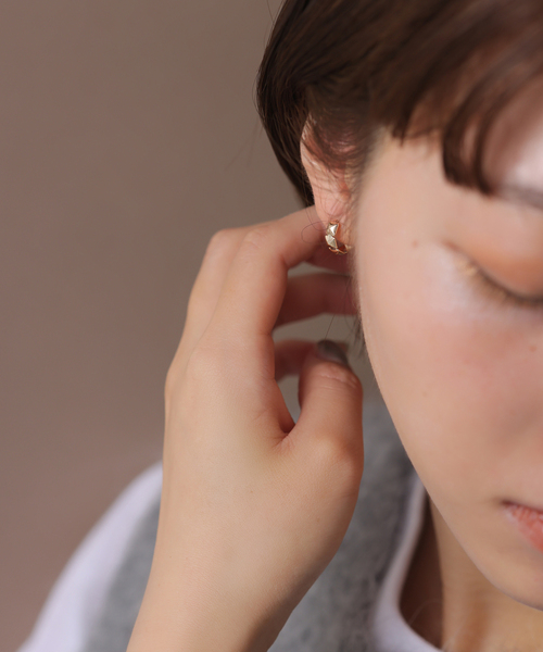 スタッズフープピアス K10（両耳）（ピアス（両耳用））｜Lilas（リラ