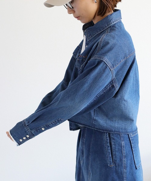 cepo(セポ)の「〈セットアップ対応〉ロゴ刺繍ショートデニムシャツ(シャツ/ブラウス・レディース・ブルー系2/ブルー系3・M)」の22枚目の写真