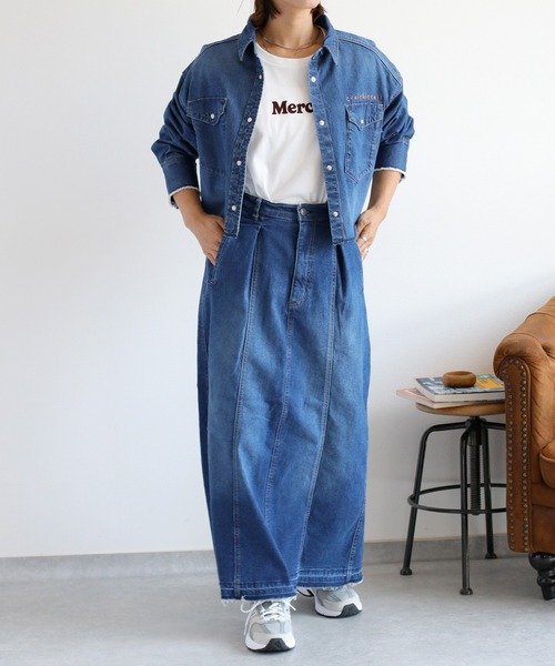 cepo(セポ)の「〈セットアップ対応〉ロゴ刺繍ショートデニムシャツ(シャツ/ブラウス・レディース・ブルー系2/ブルー系3・M)」の20枚目の写真