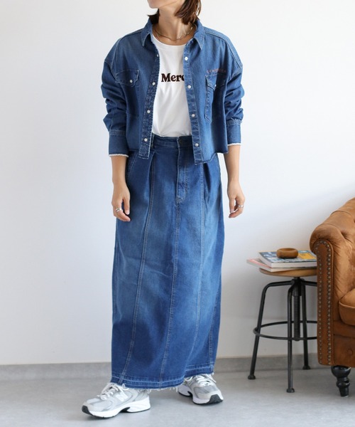 cepo(セポ)の「〈セットアップ対応〉ロゴ刺繍ショートデニムシャツ(シャツ/ブラウス・レディース・ブルー系2/ブルー系3・M)」の16枚目の写真