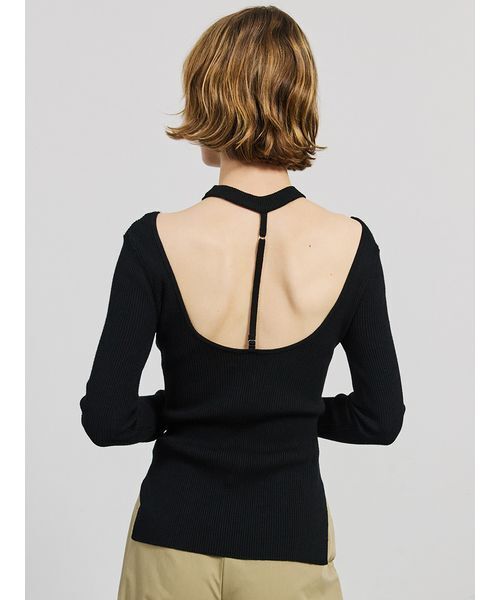 SORIN(ソリン )の「Back Open Rib Top/バックオープンリブトップ(ニット/セーター・レディース・ダークグレー/ブラック/ワインレッド・38)」の10枚目の写真