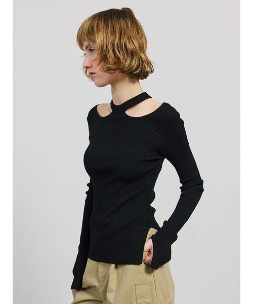 SORIN(ソリン )の「Back Open Rib Top/バックオープンリブトップ(ニット/セーター・レディース・ダークグレー/ブラック/ワインレッド・38)」の11枚目の写真