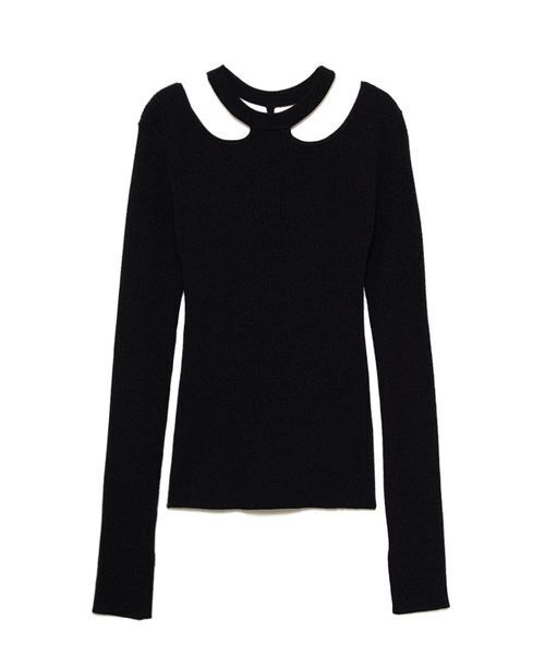 SORIN(ソリン )の「Back Open Rib Top/バックオープンリブトップ(ニット/セーター・レディース・ダークグレー/ブラック/ワインレッド・38)」の6枚目の写真