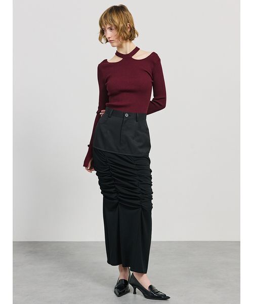 SORIN(ソリン )の「Back Open Rib Top/バックオープンリブトップ(ニット/セーター・レディース・ダークグレー/ブラック/ワインレッド・38)」の20枚目の写真