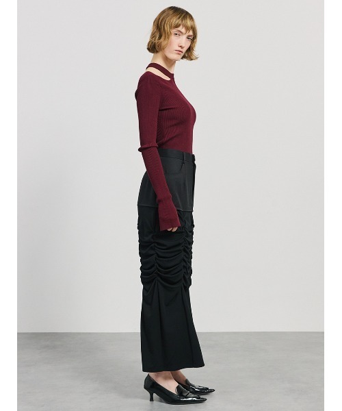 SORIN(ソリン )の「Back Open Rib Top/バックオープンリブトップ(ニット/セーター・レディース・ダークグレー/ブラック/ワインレッド・38)」の14枚目の写真