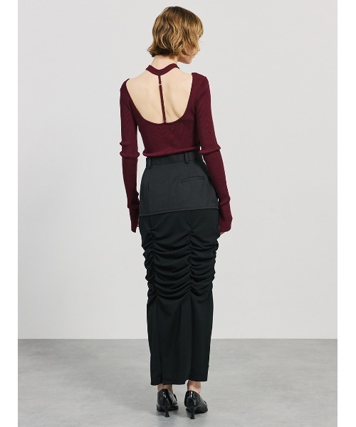 SORIN(ソリン )の「Back Open Rib Top/バックオープンリブトップ(ニット/セーター・レディース・ダークグレー/ブラック/ワインレッド・38)」の15枚目の写真