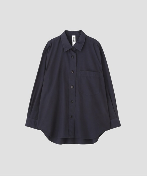 MHL.（エムエイチエル）の「GARMENT DYE COTTON SHIRTING（シャツ/ブラウス・レディース・ネイビー/ホワイト・2/1）」の8枚目の写真
