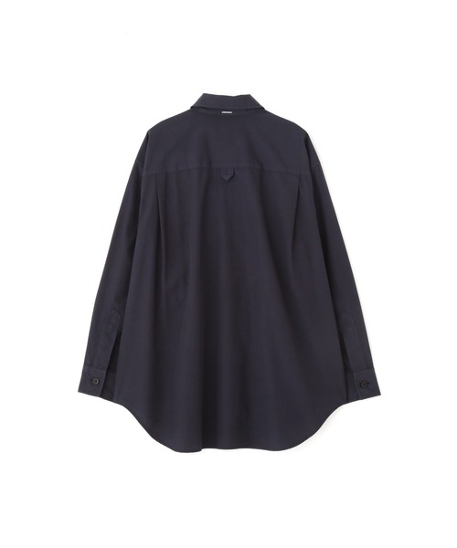 MHL.（エムエイチエル）の「GARMENT DYE COTTON SHIRTING（シャツ/ブラウス・レディース・ネイビー/ホワイト・2/1）」の9枚目の写真