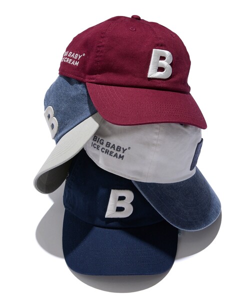 FREAK'S STORE(フリークスストア)の「BIG BABY ICE CREAM × FREAK'S STORE/ビッグベイビーアイスクリーム 別注 B刺繍CAP/B刺繍 キャップ(キャップ・レディース・ワインレッド/ネイビー/ホワイト/ブルー・ONE SIZE)」の9枚目の写真