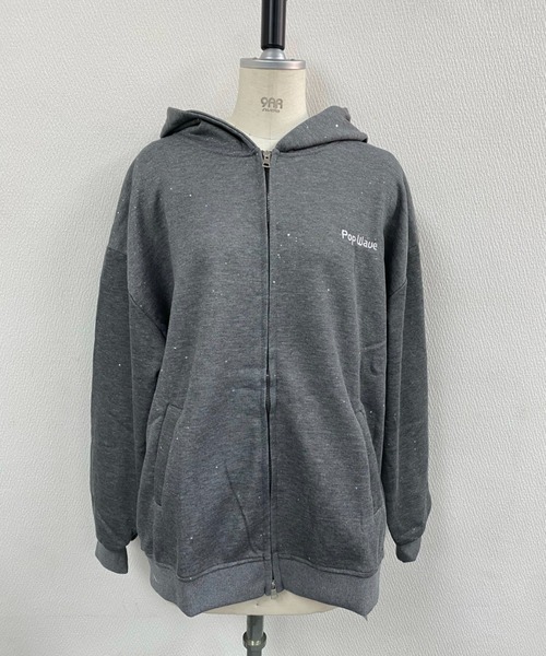 LADY LIKE(レディライク)の「キラキラ加工オーバーサイズパーカー(パーカー・レディース・ダークグレー・M/S)」の19枚目の写真