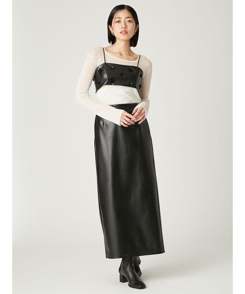 送料無料【新品未使用】FRAY I.D ロングタイシアーニットプルオーバー 黒 セール】ロングタイ2wayシアーニットプルオーバー（ニット/セーター