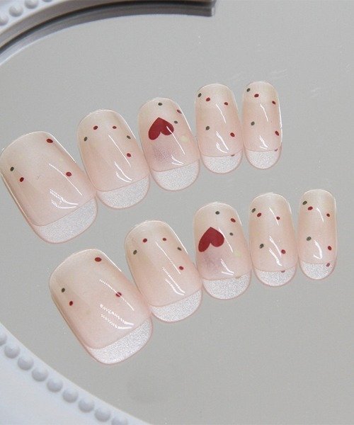 セール】簡単にネイルチップ ハンドネイルチップ リーフモチーフ