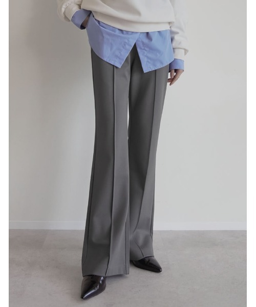 Re:EDIT（リエディ）の「[2025AW COLLECTION][低身長/高身長/大きいサイズ有][イージーケア]ストレッチポンチキックフレアパンツ（その他パンツ・レディース・ブラック/アイボリー/チャコールグレー・SHORT/MEDIUM/TALL/LARGE/X-LARGE）」の20枚目の写真