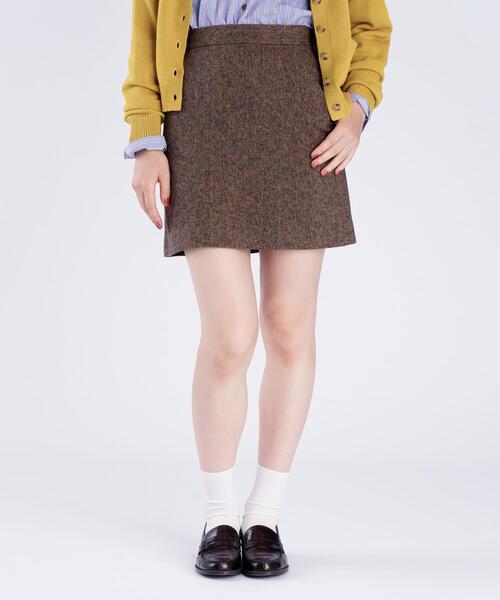 【Outlet】コットン ツイード ミニスカート