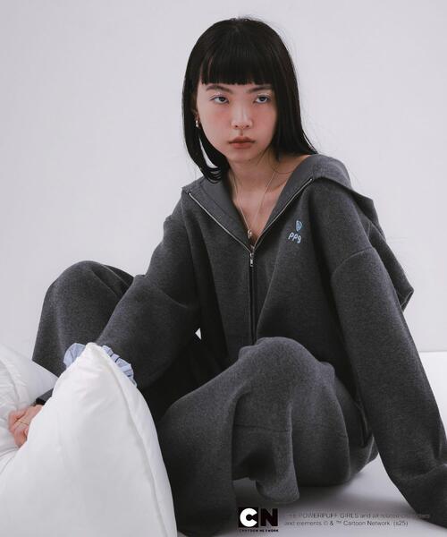 SENSE OF PLACE by URBAN RESEARCH(センスオブプレイスバイアーバンリサーチ)の「『別注』PPG / SENSE OF PLACE ZIPニットパーカー(ニット/セーター・レディース・グレー/チャコールグレー・ONE)」の15枚目の写真