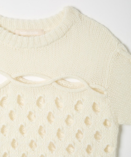 leinwande（ラインヴァンド）の「Cable&Dot Mohair Sweater（ニット/セーター・レディース・ホワイト/ブラック/グレー/ブルー・ONE SIZE）」の11枚目の写真