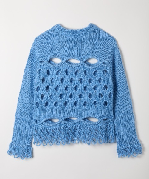 leinwande（ラインヴァンド）の「Cable&Dot Mohair Sweater（ニット/セーター・レディース・ホワイト/ブラック/グレー/ブルー・ONE SIZE）」の18枚目の写真