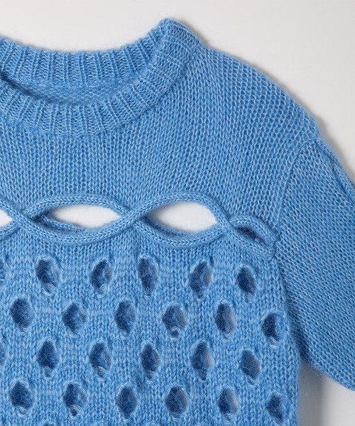 leinwande（ラインヴァンド）の「Cable&Dot Mohair Sweater（ニット/セーター・レディース・ホワイト/ブラック/グレー/ブルー・ONE SIZE）」の19枚目の写真