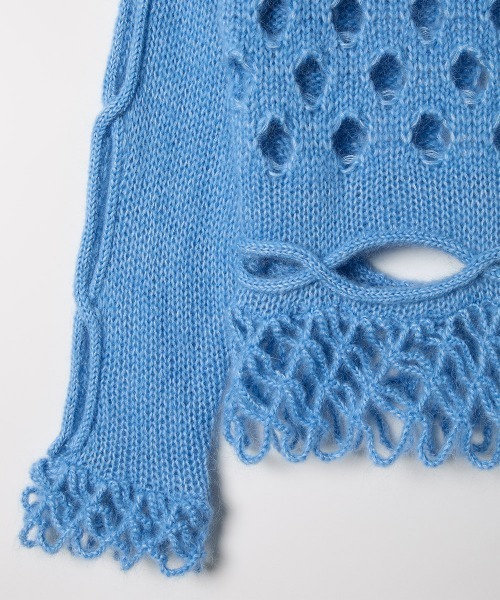 leinwande（ラインヴァンド）の「Cable&Dot Mohair Sweater（ニット/セーター・レディース・ホワイト/ブラック/グレー/ブルー・ONE SIZE）」の20枚目の写真